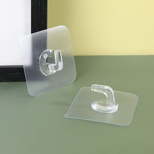 Gancho de pared de cristal transparente autoadhesivo sin taladro, sin perforaciones, base de PVC sin rastro <span class=keywords><strong>para</strong></span> colgar toallas, llaves y abrigos en la <span class=keywords><strong>puerta</strong></span> del <span class=keywords><strong>baño</strong></span> - Product Image 3