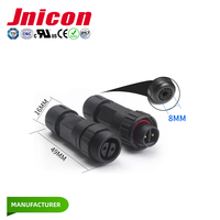 Connecteur étanche Jnicon M16 5 Amp 10a 2P 3P 4P IP67 IP68, fiche mâle, prise femelle, type de connexion à verrouillage par poussée ou par vis