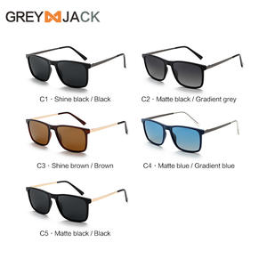 Gafas de Sol Greyjack Unisex, Armazón TR90, Lentes TAC, Protección UV400, Polarizadas, Antideslumbrantes, Estilo Cuadrado Negro - Product Image 4