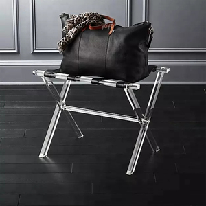 <span class=keywords><strong>Porte</strong></span>-bagages pliant Transparent en usine, <span class=keywords><strong>porte</strong></span>-bagages en acrylique Transparent pour usage domestique et d'hôtel - Product Image 4