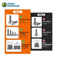 Baut Flens Heksagonal LEKON DIN6921 Baja Karbon & Stainless Steel M5 M6 M8 M10 M12 Baut dan Mur Metrik Pengikat