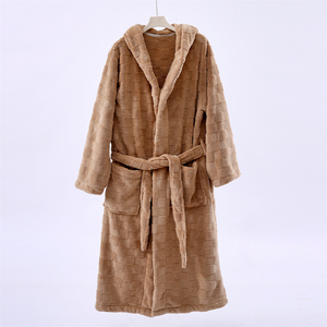 Accappatoio Lungo da Donna Invernale/Primaverile Taglie Forti con Stampa Corallo, Cappuccio, Morbido, Traspirante, Maniche Lunghe, Lavabile in Lavatrice, Lunghezza al Ginocchio - Product Image 5