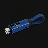 Câble de charge magnétique pliable 3-en-1 USB-C pour clé USB, portable, transfert de données, charge rapide 100W PD