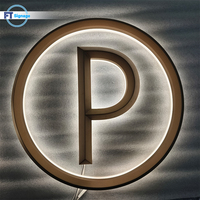 Lettres en relief rétroéclairées par LED, logo métallique 3D personnalisé avec éclairage halo
