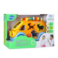צעצועי תינוק בנות של 1 שנה תינוק צעצוע מכונית ילדי צעצוע חשמלי אוטובוס עם בלוק מוסיקה אור