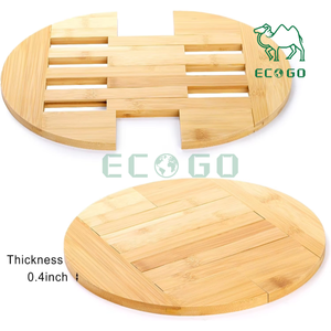 Alfombrilla extensible de 10 pulgadas a 12,5 pulgadas, paquete de 2 salvamanteles de bambú, platos calientes, cuencos, platos - Product Image 5