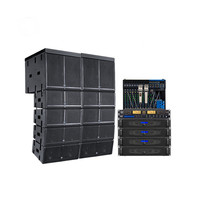 Réseau audio professionnel 2x10 pouces configuration dj réseau linéaire extérieur compact