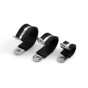 Collier de serrage en fer galvanisé de type R avec revêtement en caoutchouc et <span class=keywords><strong>fixation</strong></span> par câble pour la gestion des conduites et des faisceaux de câbles industriels - Product Image 6