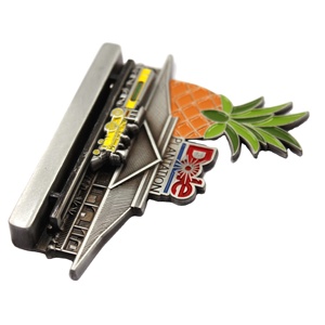 Conçu sur mesure 3D Rétro Train Bâtiment Réfrigérateur Aimants Mobile En Alliage De Zinc Souvenir USA Hawaii Magnétique Métal Autocollant Forme - Product Image 3