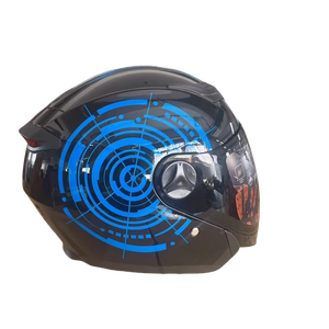 TOOP Usine En Gros 3/4 Demi <span class=keywords><strong>Casque</strong></span> De Moto ABS Quatre Saisons Anti Brouillard Double Visière <span class=keywords><strong>Casque</strong></span> Électrique <span class=keywords><strong>Casque</strong></span> De Moto - Product Image 3