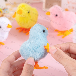 Cute Fluffy Wind up Jumping Chick Toys Baby <b>Chicken</b> Clockwork Classic Toy for Easter <b>Gift</b> Basket Stuffer - Product Image 3