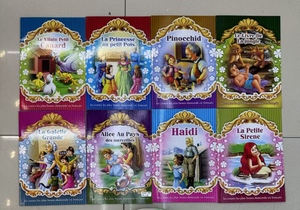 8 livres d'histoires éducatives pour enfants, apprentissage du français, A4, Montessori, contes de fées en français, dessins animés - Product Image 1