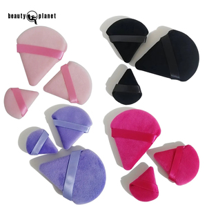 Beauty Planet 3 piezas Triángulo Maquillaje Esponja Set Polvo Suelto Esponja Suave Cosmético Terciopelo Cara Puff Maquillaje Esponja Set Logo - Product Image 1