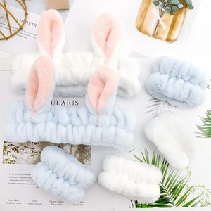 Juego de 3 Diademas y Muñequeras de Spa con Orejas de Animales, Diademas Suaves y Elásticas para Lavar la Cara, Cuidado de la Piel y Maquillaje para Niñas - Product Image 5