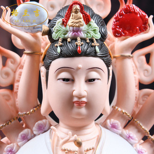 Statue de <span class=keywords><strong>bouddha</strong></span> en céramique à mille mains Guanyin statue de <span class=keywords><strong>bouddha</strong></span> destin de <span class=keywords><strong>bouddha</strong></span> mille yeux Bodhisattva ornements - Product Image 3