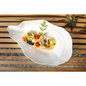 7-17 pouces nouveauté huîtres coquille forme <span class=keywords><strong>assiette</strong></span> ensemble <span class=keywords><strong>porcelaine</strong></span> blanche Snack plat Dessert <span class=keywords><strong>assiette</strong></span> - Product Image 1