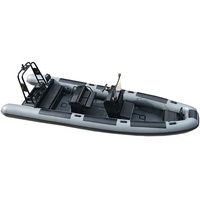 Bateaux pneumatiques à coque double en aluminium haute vitesse 700 23 pieds Orca/Hypalon/PVC pour la pêche en haute mer, bateau familial