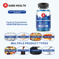 Suplemen Kesehatan Gummy Kalsium Magnesium Seng untuk Dewasa Label Pribadi OEM, Mendukung Kesehatan Tulang dan Otot, 2 Gummy Sehari, Kustom