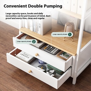 Estantería de múltiples capas simple nórdica <span class=keywords><strong>blanca</strong></span> para sala de estar, dormitorio, Internet, famoso estante de pared de pie para habitación - Product Image 4