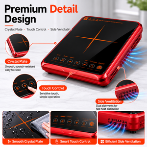 Cuisinière à induction portable multifonctionnelle en acier inoxydable à commande tactile à chauffage rapide, prix fabricant bas, KI02026 - Product Image 5