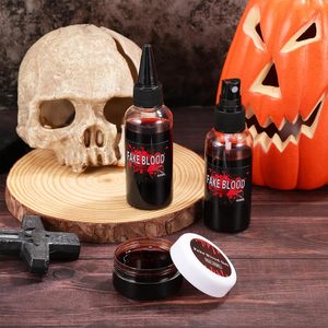 Halloween lavable vampiro salpicaduras de sangre maquillaje realista comestible falso sangre Gel para ropa boca ojos <span class=keywords><strong>Zombie</strong></span> efectos especiales - Product Image 5