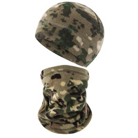 OHGC-026 Bonnet en polaire camouflage d'hiver Écharpe épaisse Cyclisme en plein air Protection contre le froid respirant Doublure de casque tactique Unisexe
