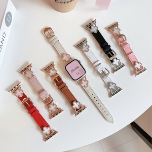 <span class=keywords><strong>Precio</strong></span> al por mayor de lujo de cuero genuino correas de reloj Correa brazalete trébol pulsera para <span class=keywords><strong>Apple</strong></span> <span class=keywords><strong>Watch</strong></span> Serie 9 8 <span class=keywords><strong>7</strong></span> 6 - Product Image 1
