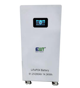 EWT 壁挂式家用储能电池系统 5KWh 51.2V 100Ah LiFePO4 智能BMS 6000次循环 半固体 5KW 输出 3年 - Product Image 1