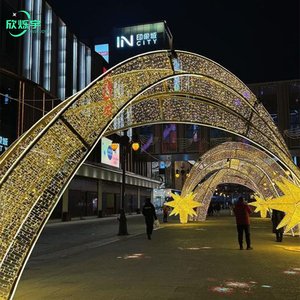 Décoration de Noël, grande arche <span class=keywords><strong>LED</strong></span>, blanc chaud, grande étoile <span class=keywords><strong>filante</strong></span>, lumières Morif pour la décoration de parc, vacances - Product Image 5