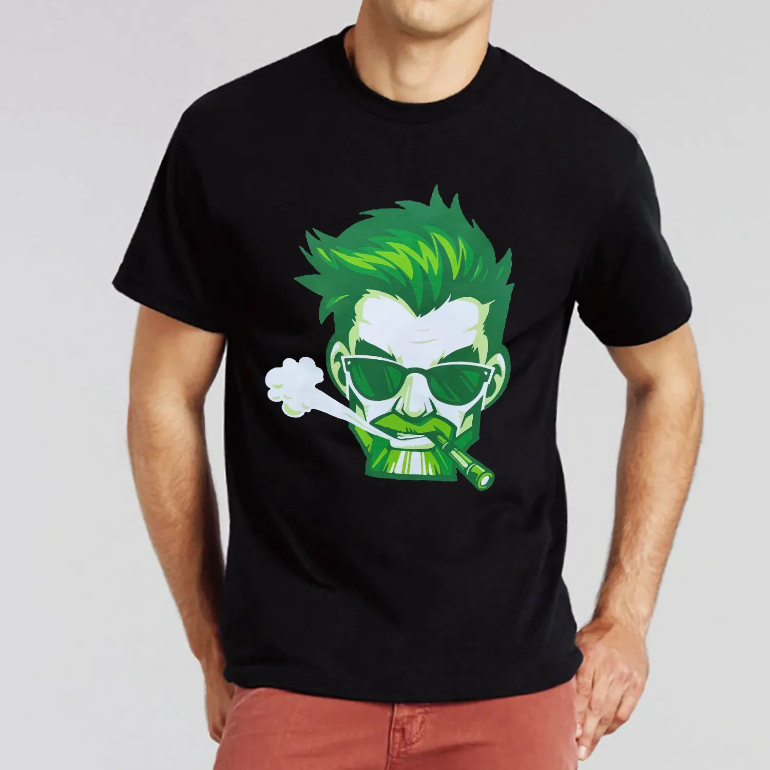 100% Baumwolle schwarz Anime Rundhals T-Shirt Logo Druck Männer Kleidung Plus Size T-Shirts übergroße T-Shirt
