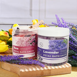 Üretici OEM özel etiket <span class=keywords><strong>Spa</strong></span> rahatlatıcı lavanta vücut Epsom tuz organik doğal çiçek ile gül yaprağı banyo tuzları - Product Image 6