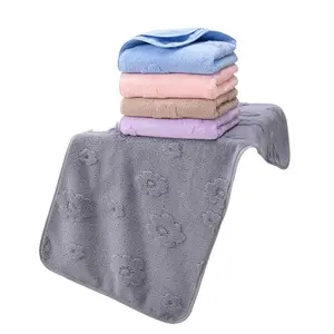 Serviette de toilette en microfibre Jacquard avec logo brodé personnalisé Serviette magique à séchage rapide pour enfants et adultes Serviette de toilette super absorbante