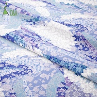 Nouvelle Arrivée Tissu en Coton 100% Biologique Tissé Motif Vague Marine & Floral Personnalisé de Londres pour Vêtements, Décoration Intérieure et Chemises