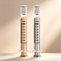 Seringue en verre Luer Lock de 2,25 ml avec colonne de décompression pour la manipulation d' aliquots de matières premières