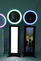 Écran tactile LCD circulaire pour iPad, photomaton, caméra iPad sans fil compatible, anneau lumineux LED RGB, garantie de 2 ans pour les événements