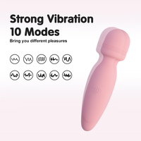 Starker Vibrationsstimulator mit 10 Geschwindigkeiten, Wasserdicht, Kabellos, Klitoris- und G-Punkt-Stimulator, Handgehaltener AV-Vibrator für Frauen