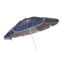 Payung Pantai Grosir Custom Logo Wind Vent Navy UPF 50 UV Block untuk Kolam Renang, Taman, dan Luar Ruangan