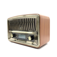 Terbaru Retro Radio Desktop Vintage Fm Am Sw Multi-band kotak kayu Speaker Radio
