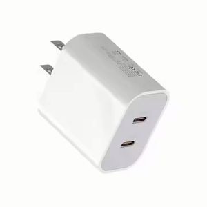 Dual Type C Charger Block 40W PD Charger US/EU Phone Charge Type C+Type C Charger for <b>Smart</b> Phones - Product Image 1