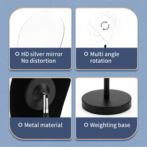 กระจกโต๊ะเครื่องแป้งแบบหมุนปรับได้, กระจกโต๊ะเครื่องแป้งแบบตั้งโต๊ะแบบเรียบง่าย - Product Image 2