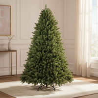 BSCI Premium Dekorierter Künstlicher Weihnachtsbaum mit Standfuß Umweltfreundlich Faltbar Vollständig aus PVC für Außen-/Innenbereich
