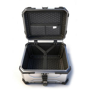 F-2 <span class=keywords><strong>MOTO</strong></span> <span class=keywords><strong>Top</strong></span> <span class=keywords><strong>Case</strong></span> universel imperméable et durable en alliage d'aluminium pour <span class=keywords><strong>moto</strong></span>, boîte arrière, boîte à bagages 55L - Product Image 3