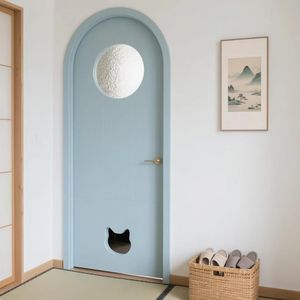 Настраиваемая цветная дверь с кошачьим отверстием для спальни, кухни и балкона, практичная и эстетичная плита - Product Image 5