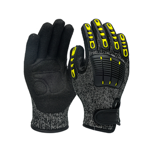 Gants de sécurité anti-choc FT6150 pour la lutte contre les incendies, résistants aux chocs HPPE, doublés de polaire 10G, paume anti-vibration, nitrile sablé - Product Image 1