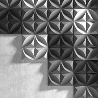 Carrelage mural en béton Art Déco, sculpture géométrique en relief prismatique pour la décoration de la maison, du bureau ou du hall, fabricant sur mesure