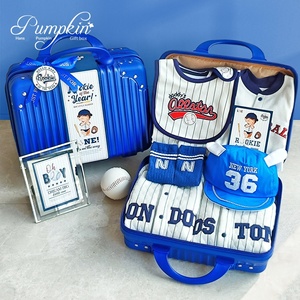 Set Regalo per Neonati 0-6 Mesi, Tema Baseball, 100% Cotone, Set Multi-Pezzo, <span class=keywords><strong>Abbigliamento</strong></span> per Bambini - Product Image 3