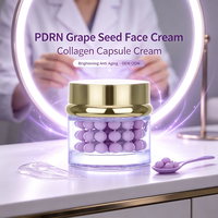 Crème Visage PDRN aux Pépins de Raisin Marque Privée OEM ODM Personnalisée, Crème Capsule de Collagène Éclaircissante Anti-Âge, Crème Gel Perle