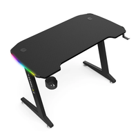 Escritorio para Juegos de PC Wquantum, Color Negro, RGB Multicolor, con Portavasos, Gran Venta