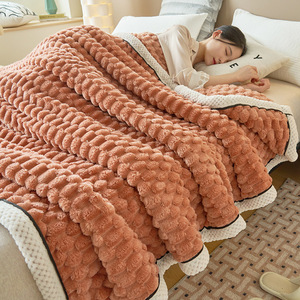 Couverture en polaire double face de haute qualité pour canapé, couverture confortable en jacquard 3D, couverture légère et moelleuse - Product Image 3