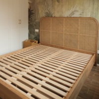 Lit Queen Size pour Enfants en Bois Massif, Design Français Moderne, Luxe, Écologique, Durable, Confortable, Meubles de Maison, Cadre de Lit Queen
